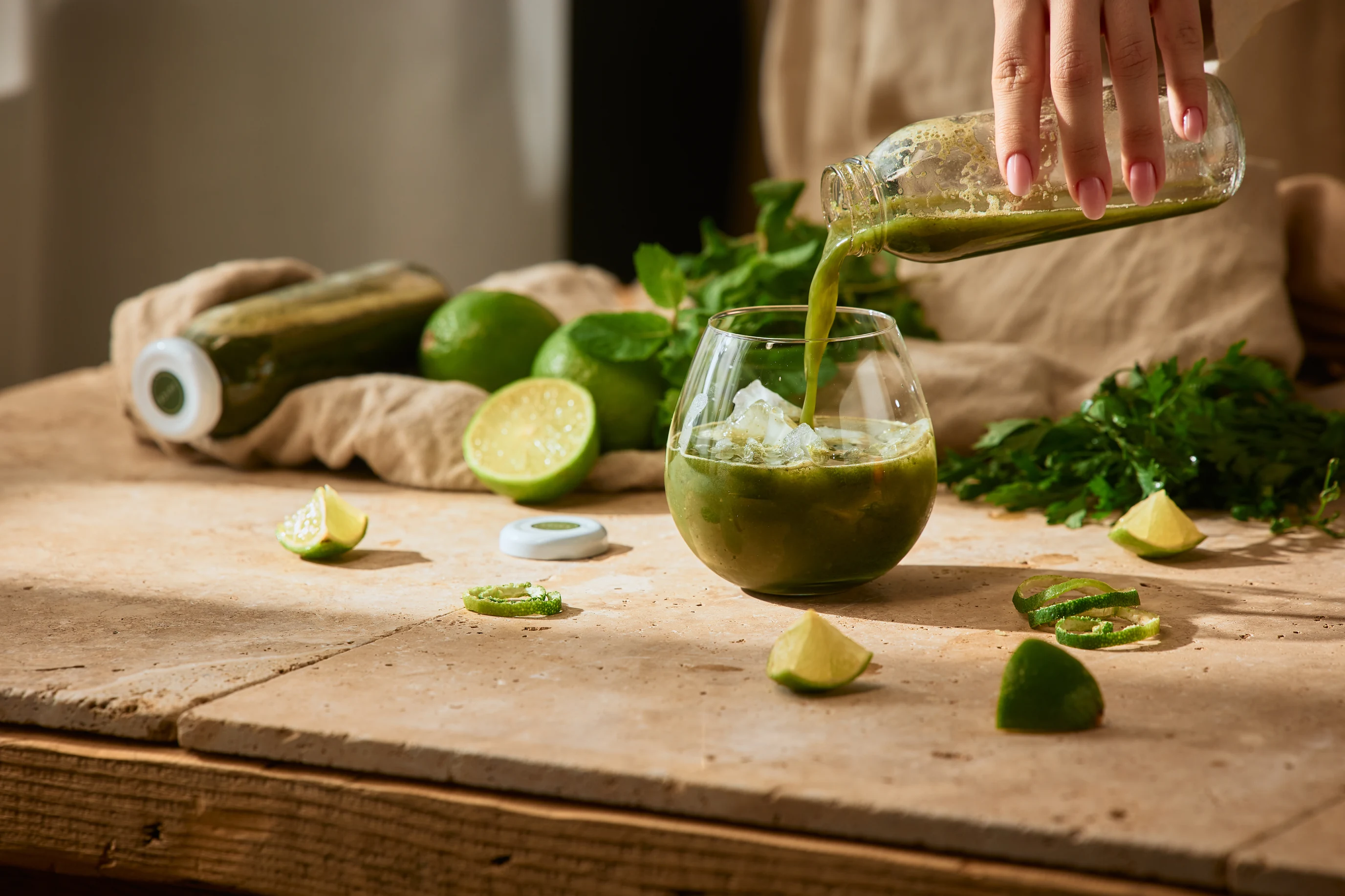 Fresh botanicals and roots